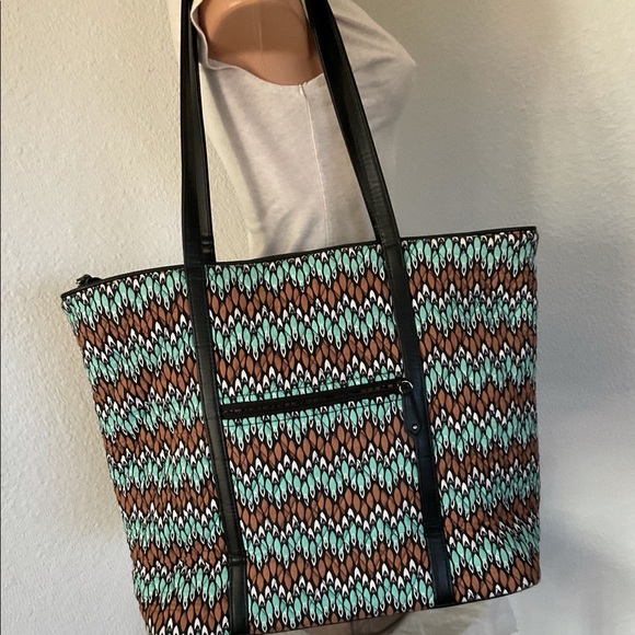 Vera Bradley Trimmed Sierra StreamTote Travel Bag - Picture 2 of 15